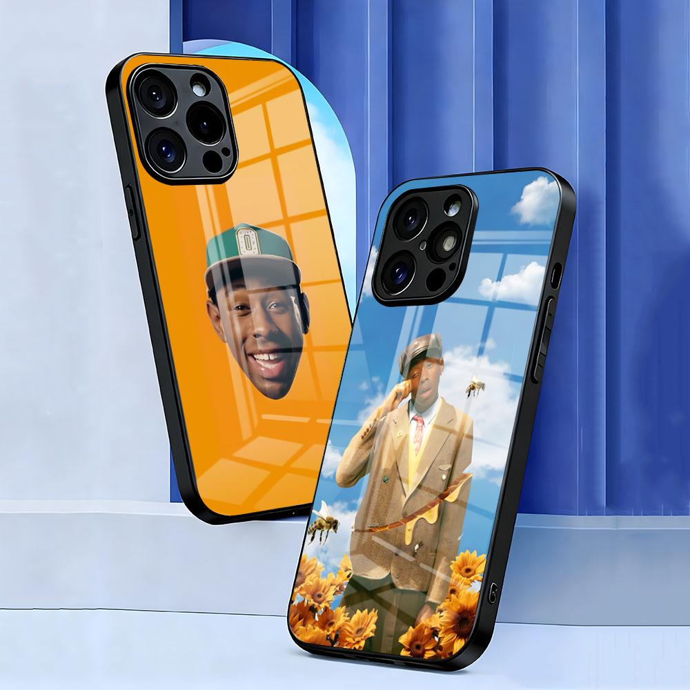 Чехол для телефона T-Tyler T-The Creator Для IPhone 17 Air 16 E Pro Max 15 14 13 Mini 12 Pro 11 Max Plus Черный Стеклянный Чехол