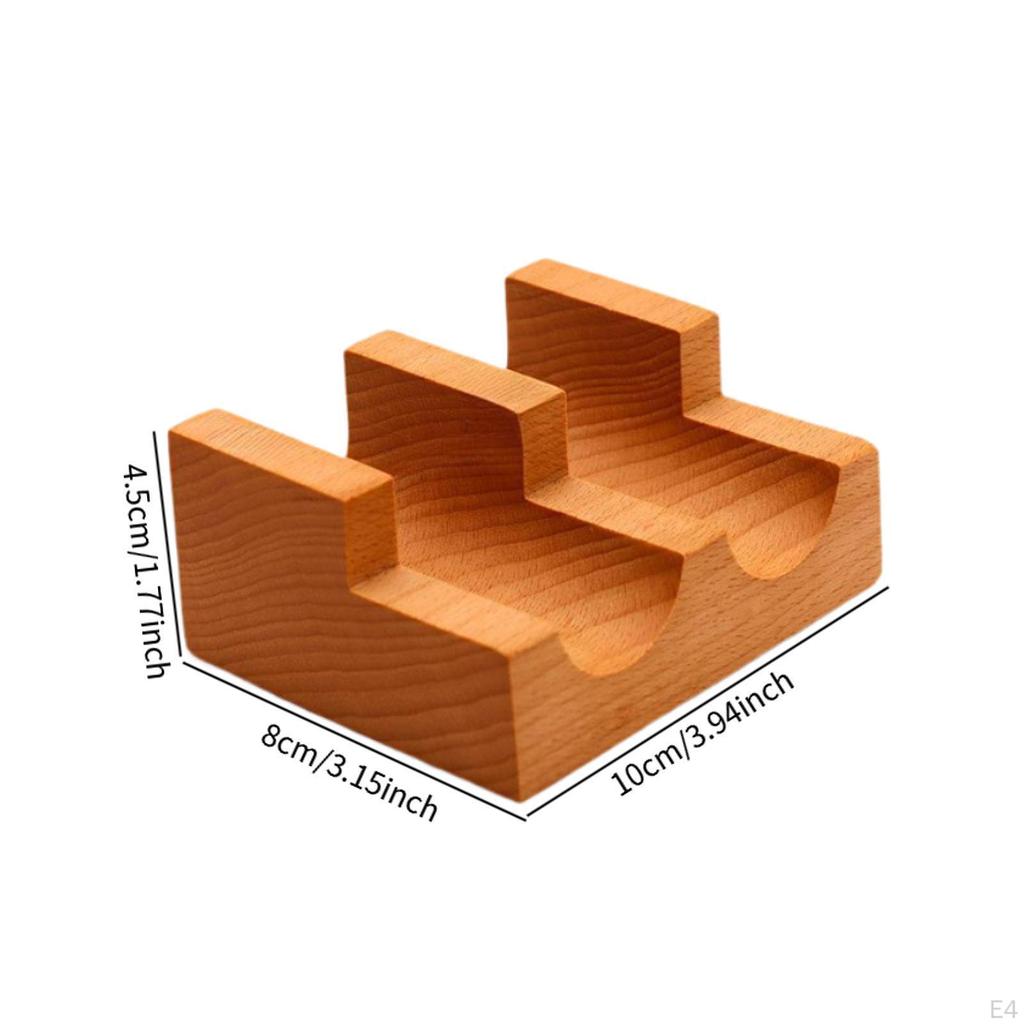 Support of Wooden Sushi Tacos Decoration Holder for The Table