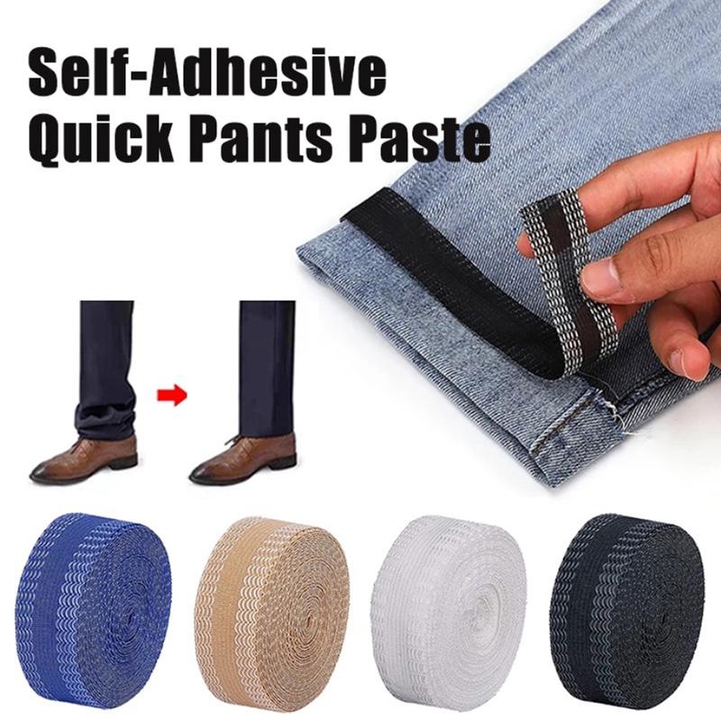 1-10M Self-Adhesive Pants Hem Paste Tape Trouser Edge Paste Iron-on Pant Shorten Repair Jean Hemming Tape For DIY Sewing Fabric