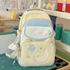 Schoolbag new cute star hanging bag junior high school students light contrasting color large capacity double shoulder schoolbag small fresh girl