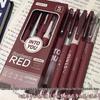 Bordeaux Red Retro Click Gel Pen – Quick-Drying, Stylish, High-Value Study Tool