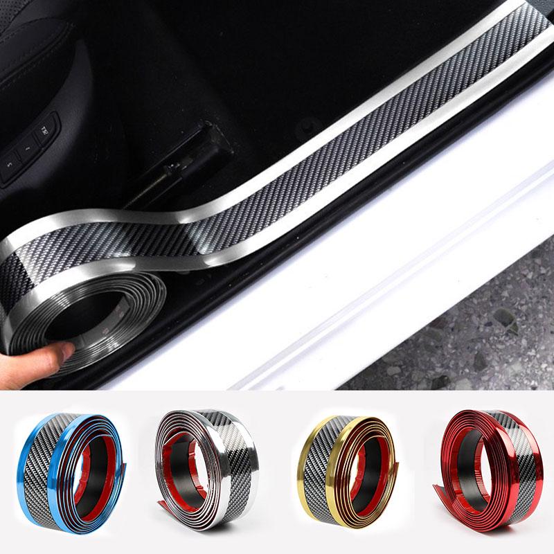 Автомобильный Стайлинг, устойчивый к царапинам, углеродное волокно, резина, автомобильные наклейки, защита порога, дверной протектор, товары