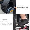 2pcs Bike Pedal Straps Adjustable Universal Bike Feet Straps Toe Clips Straps Tape for Road Bikes Mountain Bikes Black