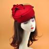 Solid Color Top Hat French Vintage Pillbox Hat New Headwear  Gift