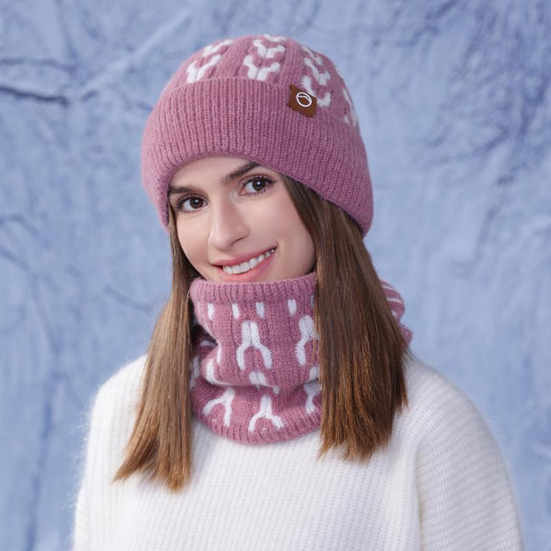 Зимняя теплая защитная шапка-шарф, женский свитер, вязаная шапка, уличное утепленное шерстяное пальто