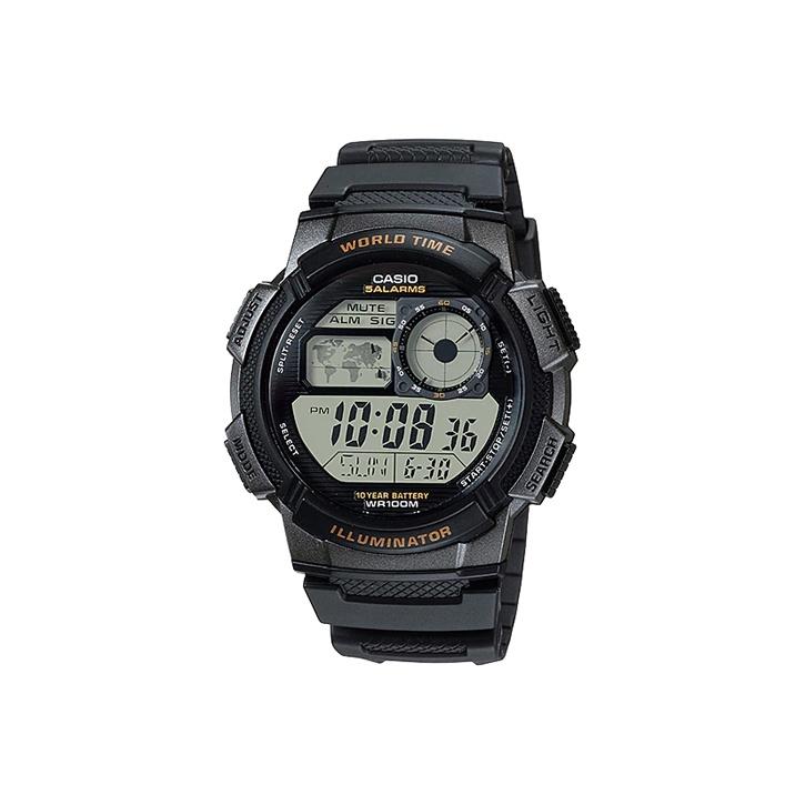 Casio Мужские ЧЕРНЫЕ часы для ПОДРОСТКОВ AE-1000W-1A AE-1000W-1A