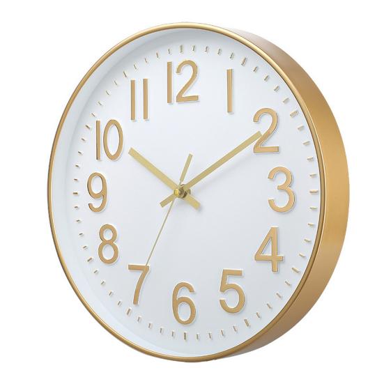 Wall Clock Large Numerals Design Easy-to-Read Battery Operated Modern Silent Non-Ticking Round Clock Wall Decoration