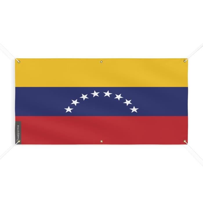 Bannière - Venezuela - 130x260cm - Polyester - 6 Œillets - Impression Numérique