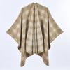 New Imitation Cashmere Women's Shawl Warm Split Cape Travel Four Seasons Double-sided Outer Scarf Cape