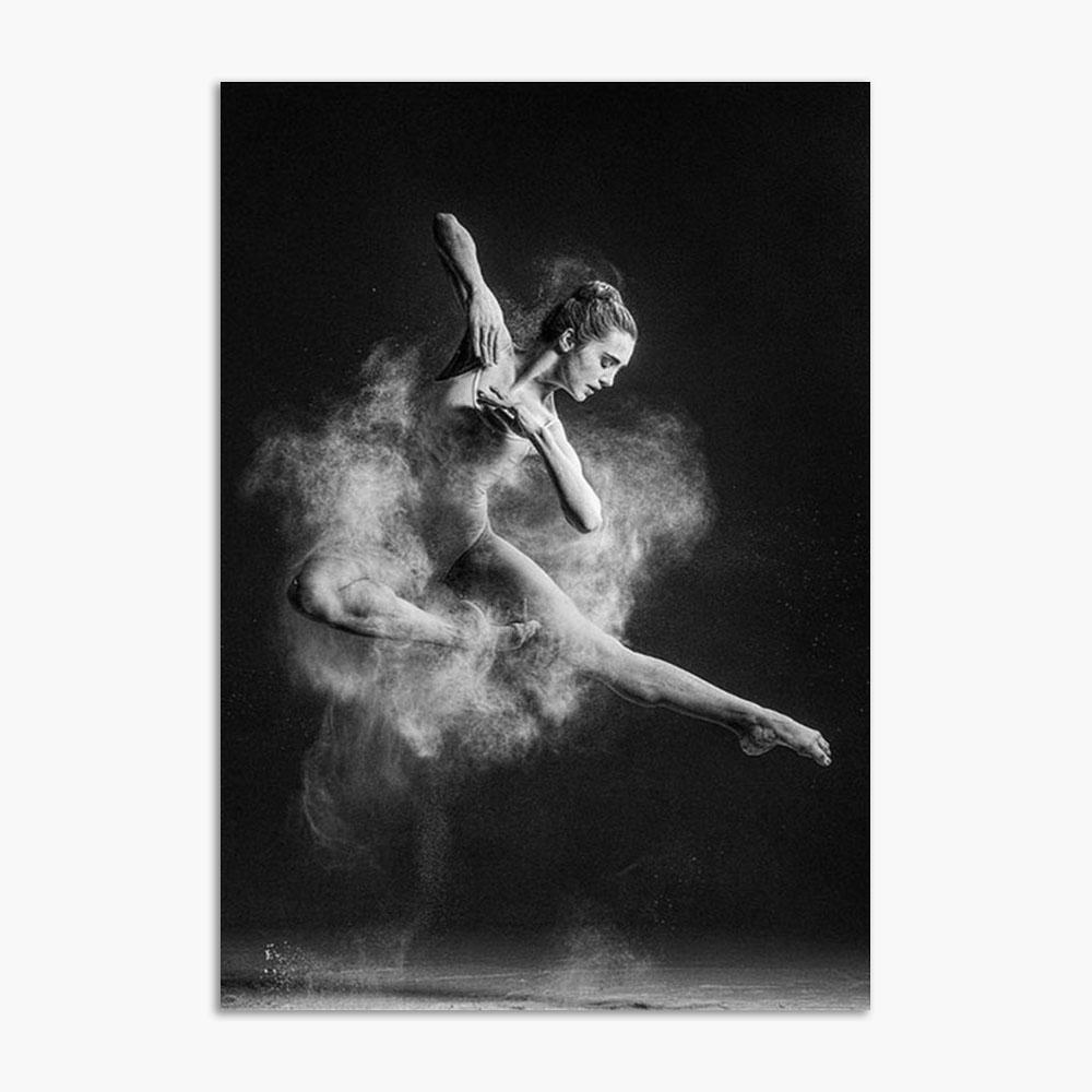 Плакат с балериной и принтом, черно-белая настенная живопись, элегантная поза балерины, фото, холст, картина, настенная картина, декор комнаты