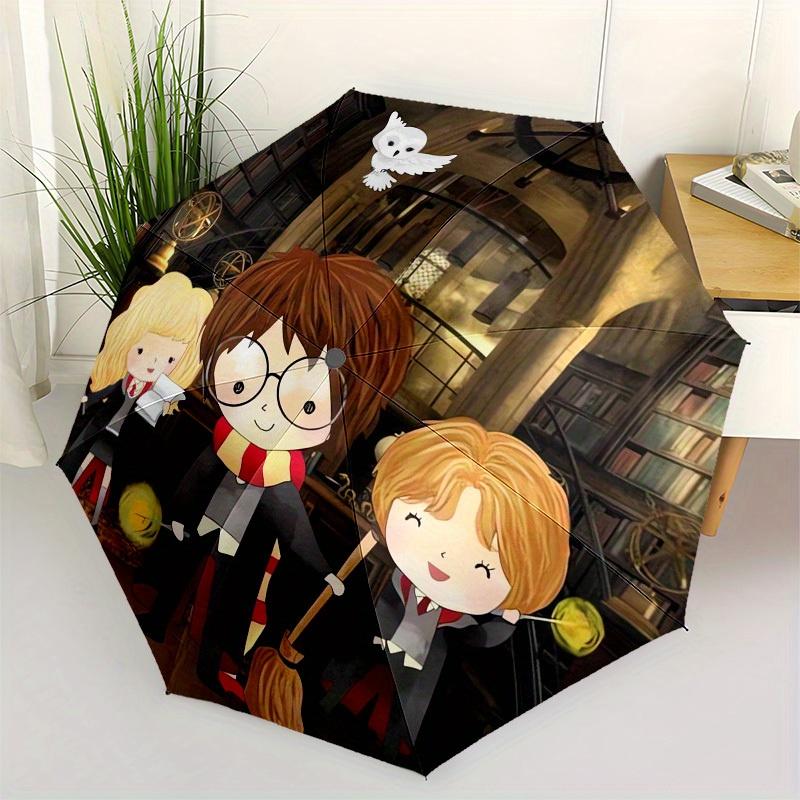 1pc Harry Potter, Library Themed High-quality Umbrella,Automatic Opening and Closing Umbrella,Multi-functional Umbrella G0811276