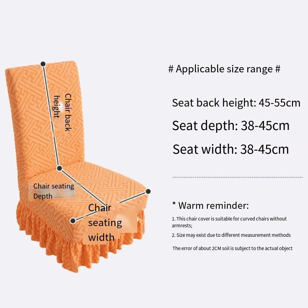 Jacquard Chair Covers Skirt Edge Dining Chair Protector Comfortable Seat Covers Hotel