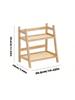 Bamboo Double Layer Rack 2-Tier Desktop Organizer Display Racks Office Stationary Office Storage Makeup Organizion for Vanity