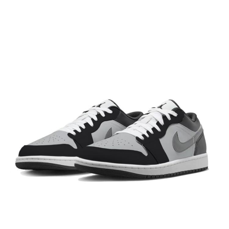 Jordan Air Jordan 1 Амортизация Нескользящая Низкие Винтажные Баскетбольные Кроссовки Мужские Черно-Белые 553558-132(Команда183-)