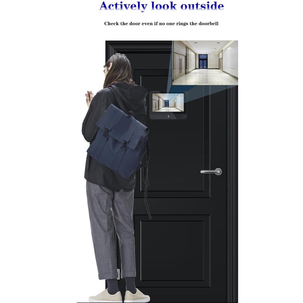 Умный дом Tuya WiFi глазок дверной звонок S52 маленькая камера 1080P 4,3 дюйма PIR обнаружение движения цифровой дверной просмотрщик односторонний разговор