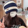 Keep Warm Beanie Caps Stripe Knitted Hat Casual Bonnet Cap  for Men Women
