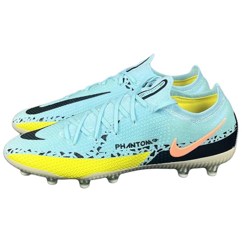 Nike Кроссовки мужские Phantom GT2 Elite AG Pro Lucent Pack Blue Glacier-Ice Yellow-Strike DC0748-408