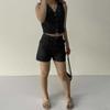 Women's Summer Fashion Casual Button Vest Shorts Suit Women's Clothing