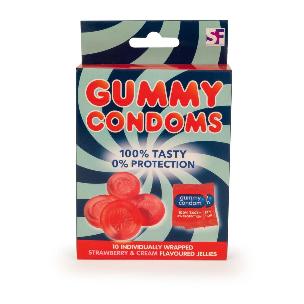Strawberry Flavored Condom-Shaped Jellies 10 Pcs