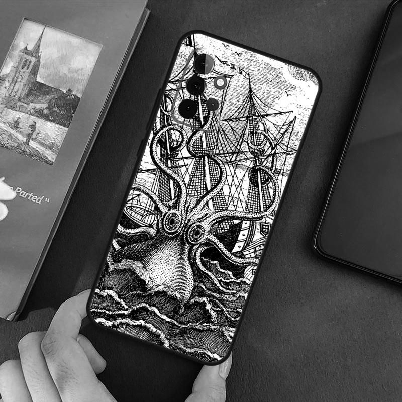 Морские обитатели Осьминог Чехол для Samsung Galaxy A54 A12 A22 A32 A52 A72 A52S A14 A70 A51 A71 A33 A53 A73 Чехол