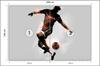 Photomural Abstract Soccer Player In Flight Washable Fleece 208x146