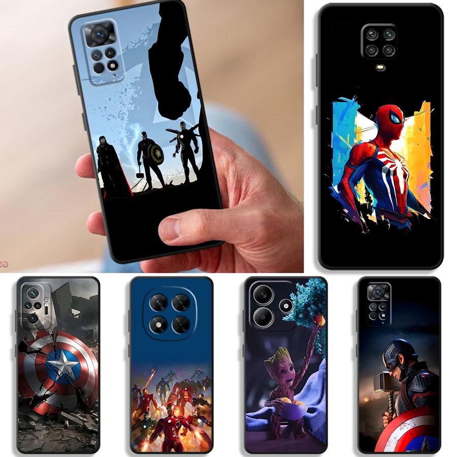 Чехол Marvel Innovation Avenger для Xiaomi Redmi Note 11s 12s 11 10S 9S 12 Pro 10 7 8 9 13 Pro Plus 14 Funda Чехол для телефона