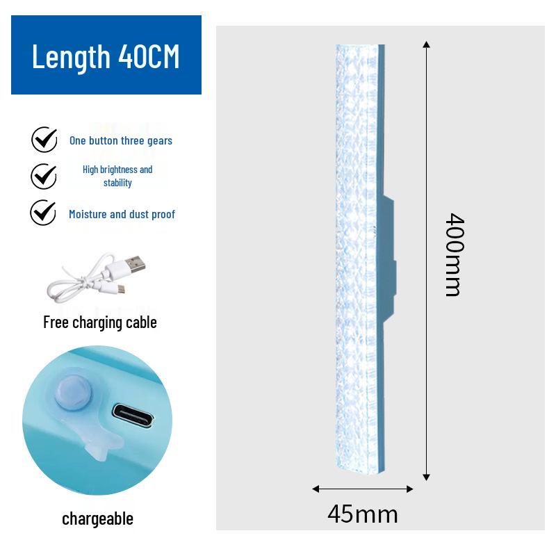 Super Bright LED Strip Light with Three-Level Dimming – Ideal for Home, Dorm, Camping, and Energy Saving