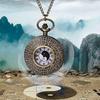 Тайцзи Инь и Ян карманные часы аналог Багуа: антикварные водонепроницаемые карманные часы кулон часы ожерелье цепочка даосские аксессуары бронза - день рождения