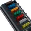 4/6 Way Fuse Block 12V Blade Fuse Box Holder with LED Indicator Waterproof Cover Safe Compact Circuit Fuse Box Dust-Proof Car