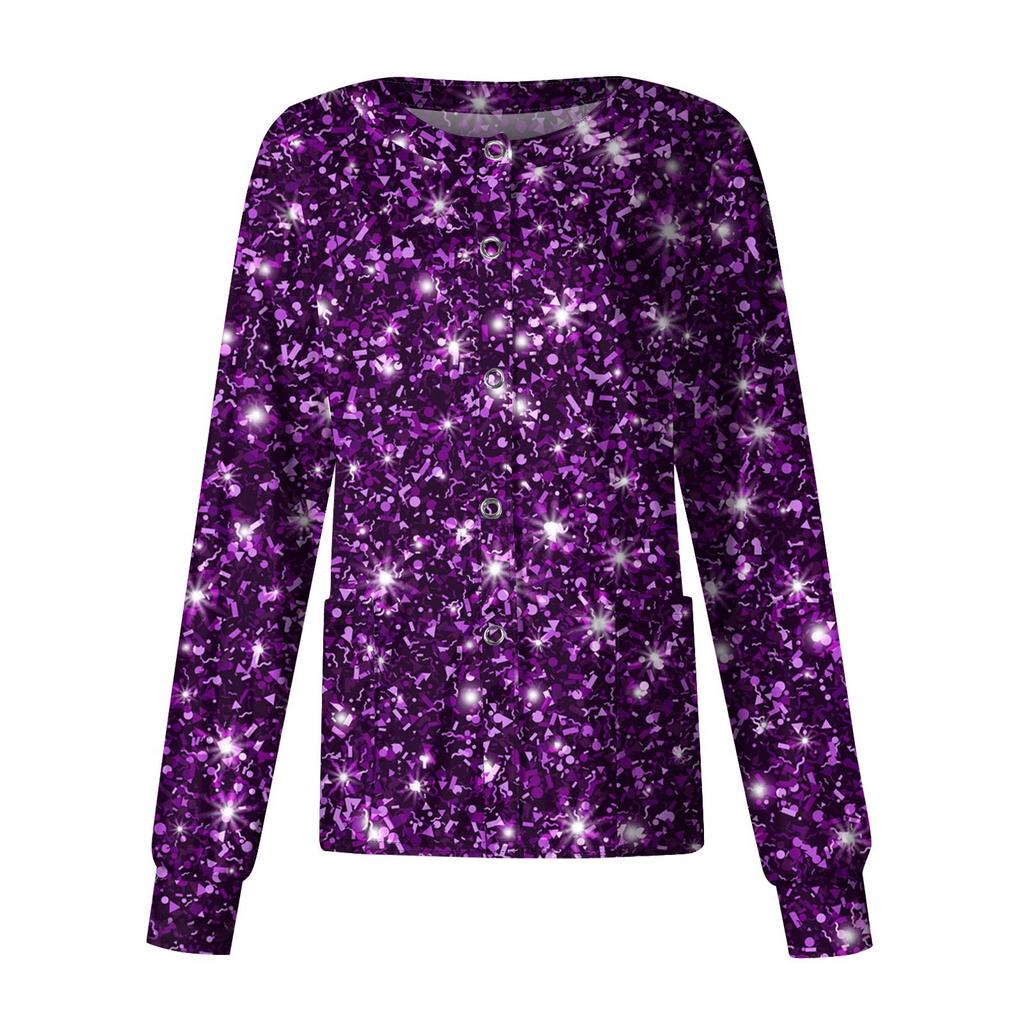 Женский рабочий однобортный защитный комбинезон с длинным рукавом и напечатанным карманом, воротником-стойкой, кардиган, куртка, топ