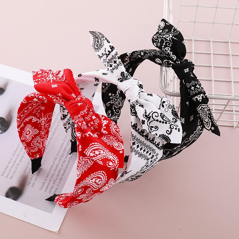 Модные широкополые повязки на голову с двойным слоем бантов, аксессуары для волос с большим бантом и боковым узлом, обруч для волос для женщин