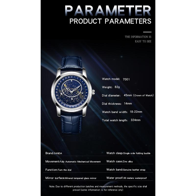 SANDA New Watch Full Machinery and Fashion Trends Rotating Dial Men's Watch