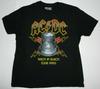 AC/DC BACK IN BLACK Hells Bell Tour 1980 Rock Band Black T-shirt New