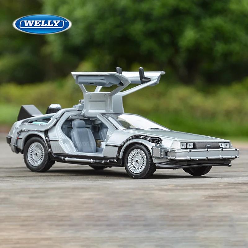 ВЕЛЛИ 1:24 литая под давлением модель автомобиля из сплава DMC-12 Delorean «Назад в будущее», машина времени, металлическая игрушечная машинка для детей, коллекция игрушек в подарок