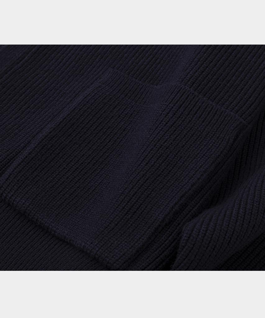 LETTERCOMO Базовый вязаный кардиган с V-образным вырезом Темно-синий