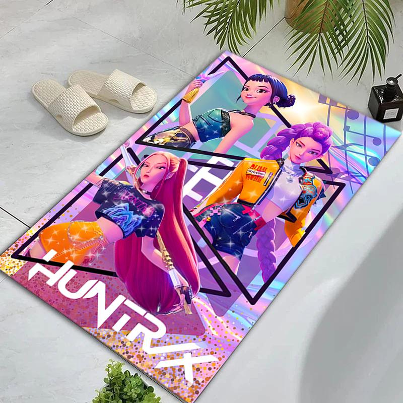 1PC KPop Demon Hunters Rug - home decoration Carpet For Living Room Bedroom Flooring Computer Chair Area Rug
