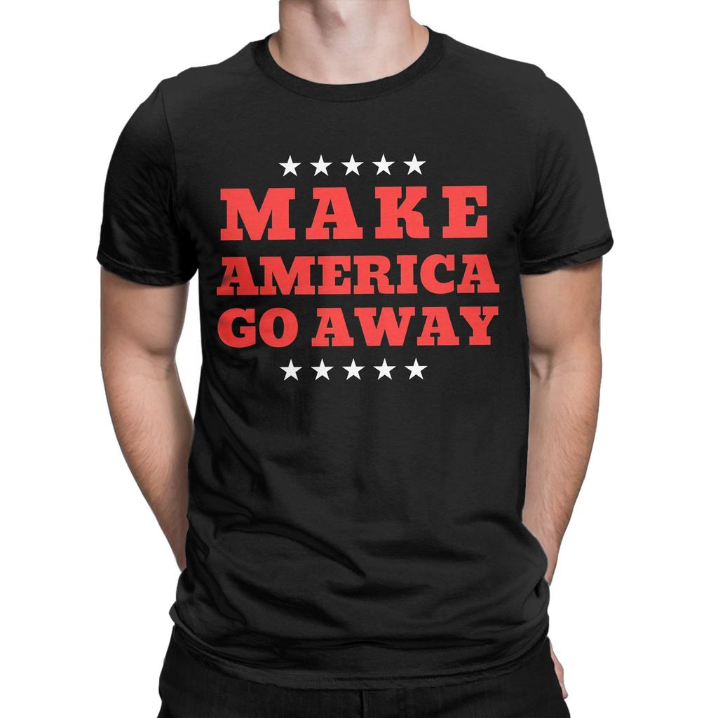 Harajuku MAGA Make America Go Away T Shirt Cotton Short Sleeve Greenland Crewneck Summer TopsTops