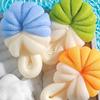 Cute Pumpkin Bath Ball Dual Color Mesh Shower Sponge Soft Body Exfoliating Loofah Scrubber for Bathroom