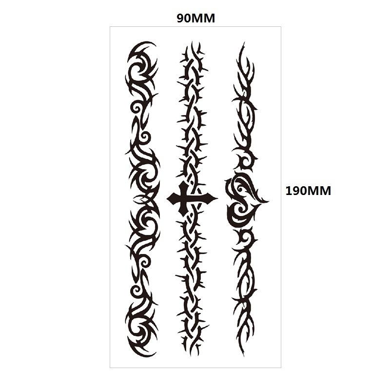 Английский Татуировка Наклейка Перо Красная Губа Тотем Рука Круг Набор Моделирование Водонепроницаемый Татуировка Наклейка