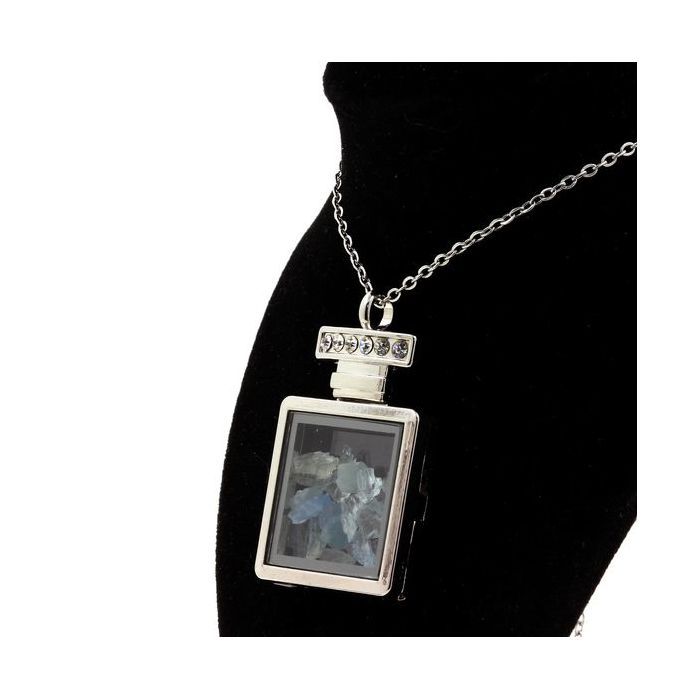 Stones and Minerals. Raw Aquamarine Necklace. Bottle Model.