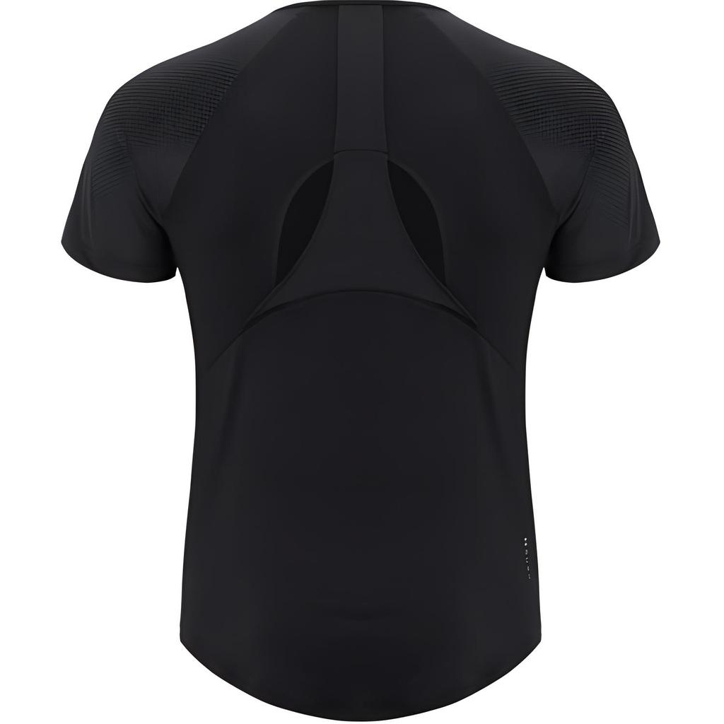 Under Armour Минималистичный тренировочный однотонный круглый вырез, спортивная футболка с коротким рукавом реглан, женские топы, черный цвет 1376335-001
