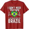 Brazil Flag Holiday Brazil Flag Heartbeat Summer Cotton Oneck Short Sleeve Tshirt