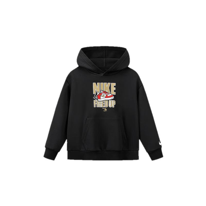 Nike Флисовая толстовка с капюшоном и логотипом 3BRAND для детей, с цветовыми блоками