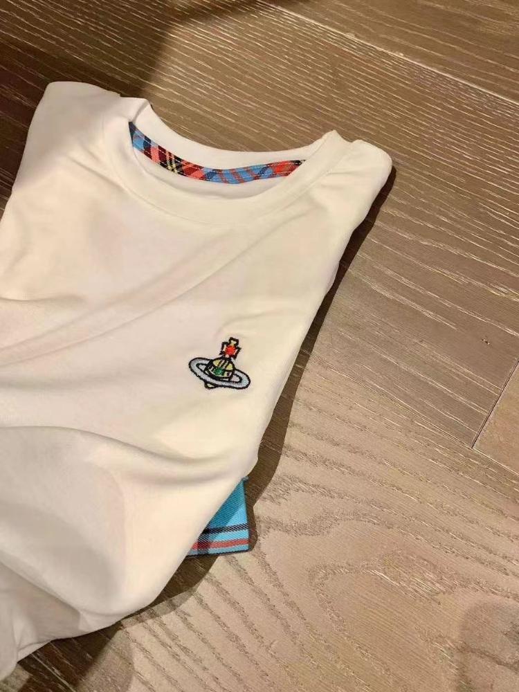 Осенняя женская корейская мода вышитая клетчатая лоскутная футболка с длинным рукавом топы с круглым вырезом винтажные 2000-е эстетика прилив простые