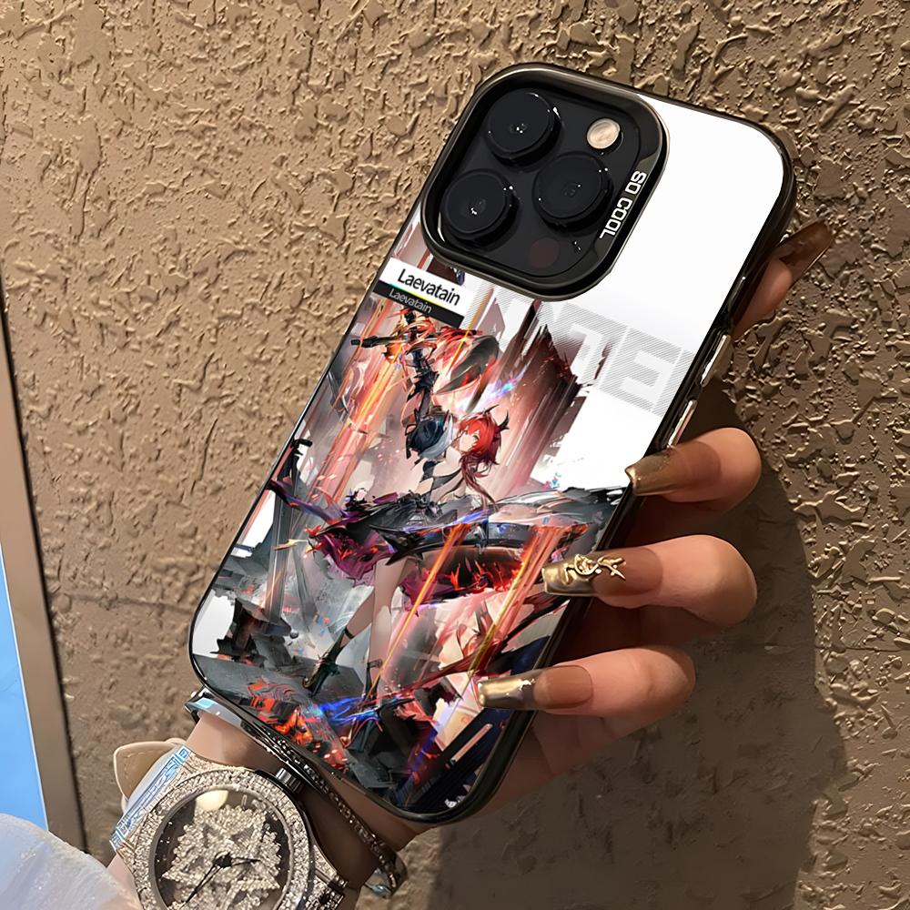 Чехол для телефона Arknights Аниме Игра для 17 Air IPhone 16 Pro Max 15 14 Plus 12 13 X XS Max 11 Цветной Серебристый Чехол