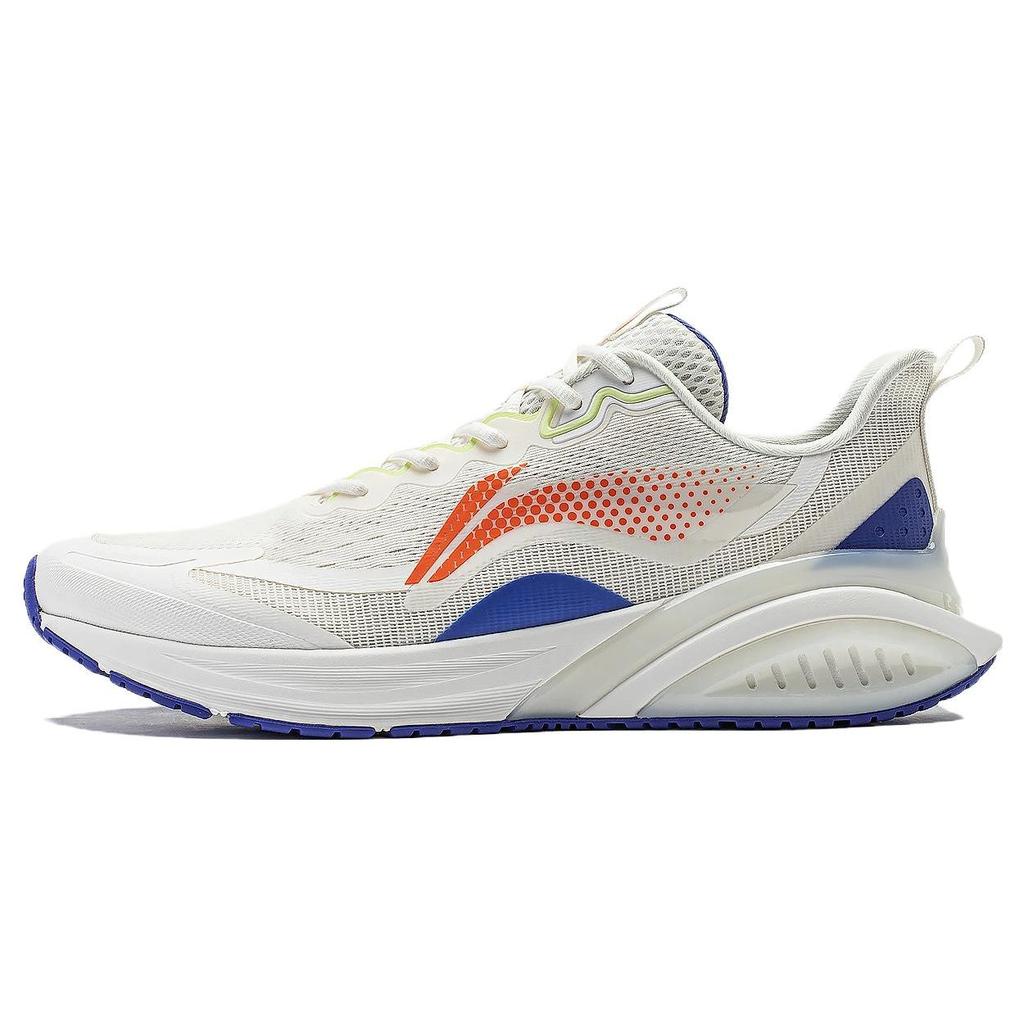 Li-Ning Cloud Pattern Non-Slip Wear-Resistant Low-Top Running Shoes Men Sneaker White Blue Orange ARST059-4