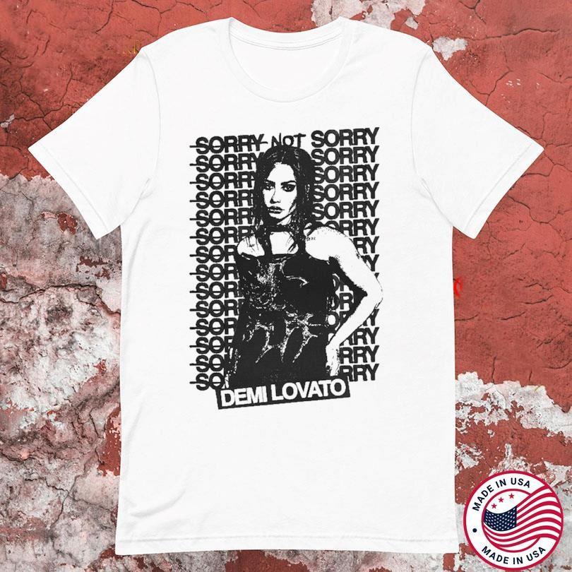 Demi Lovato Sorry Not Sorry White T Shirt All Size S-4XL AT170