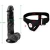 Черные штаны с фаллоимитатором реальности для мужчин, двойное кольцо с фаллоимитатором для мужчин, ремешок для мужчин, игровая игрушка для взрослых, анальный член