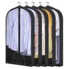 1/5Pcs Garment Bag Dustproof Waterproof Breathable Clear Zipper PVC Wardrobe Hanging Clothes Business Suit Overcoat Dress Coat Dust Cover