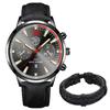 Men's Fashion Sports Watches Men Luxury Business Quartz Wristwatch Calendar Male Casual Leather Bracelet Watch Luminous Clock